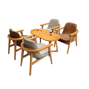 Juego de Mesas y Sillas de Madera Ustovian para Salón de Hotel, Muebles Comerciales, Mesas y Sillas de Café, Silla de Restaurante - Product Image 4