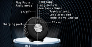 G2389 Enceinte BT portable <span class=keywords><strong>sans</strong></span> <span class=keywords><strong>fil</strong></span> en forme de roue Offre Spéciale Subwoofer Support <span class=keywords><strong>FM</strong></span> <span class=keywords><strong>Radio</strong></span>/TF/USB Playback Creative Hot Active Speaker - Product Image 6