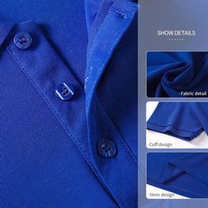 Wholesale Customized Embroidered Logo Solid Knitted High Quality Cotton Men's for Shirts Work Uniform - Product Image 6