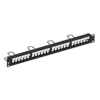 RJ45 Panel Patch Cat6A Gigabit 24-Port jaringan Panel Patch 760237046 dengan modul
