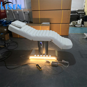 Kisen Popular Modern Luxury 3 4 Motors Electric Eyelashes Beauty Salon Treatment Table Lash Massage <b>Bed</b> with Foot Controller - Product Image 3