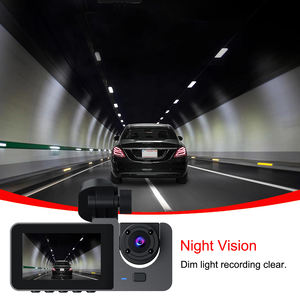 2 אינץ 'בד מסך Dashcam 1080p hd <span class=keywords><strong>140</strong></span> מעלות 3 עדשה הקלטת לולאה הקלטת רכב אחורי עמיד למים - Product Image 3