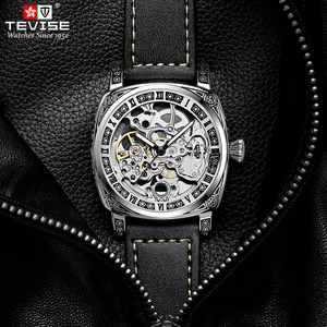 Reloj de Pulsera de Lujo Personalizado con Logotipo en la Esfera, <span class=keywords><strong>Movimiento</strong></span> Automático, Resistente al Agua 30M, Reloj Mecánico para Hombre con Diseño Hueco - Product Image 1