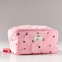 Sacs de créateur floraux, sac à roulettes matelassé, grande capacité, trousse de toilette avec porte-brosse intégré