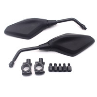Rétroviseur universel noir pour VTT, quad et moto, accessoire de vélo électrique en ABS et aluminium avec lentille réfléchissante