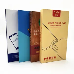 工場在庫のリサイクル素材を使用したクラフト茶色の携帯電話ケース、硬質ボックス、スポンジ入り、強化ガラス製スクリーンプロテクター（マット仕上げ） - Product Image 1
