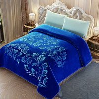 Großhandel individuell bedruckte Raschel Double Queen Size Winter Nerz Bettdecke 100% Polyester Joyous Throw Fleeced Portable