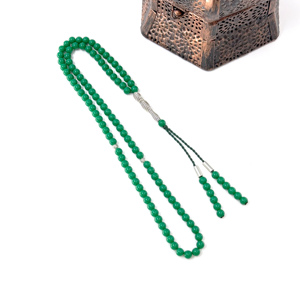 Muslim Green 6mm Tasbeeh Tasbih 99pcs Arab Islamic Prayer Beads Spherical Religious Style <strong>Ball</strong> <strong>Bracelet</strong> Rosary Tesbih - Product Image 2