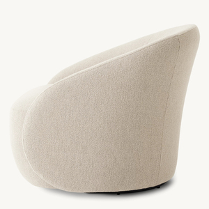 Italiano postmoderno minimalista seduta morbida imbottita Napoli sedia girevole bracciolo stretta curva principessa divano - Product Image 5