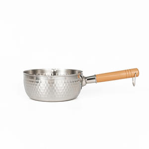 <span class=keywords><strong>Casserole</strong></span> en acier inoxydable avec 2 becs verseurs pour un versement facile, poignée ergonomique, <span class=keywords><strong>casserole</strong></span> polyvalente, pot à nouilles avec poignée en bois - Product Image 5