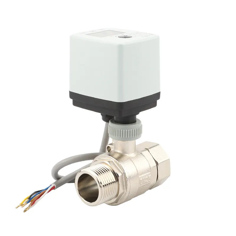 1-Inch Manual DC24V Actuator with Timing Constant Temperature Wire Control Passive Feedback Signal Function Brass Water Valve