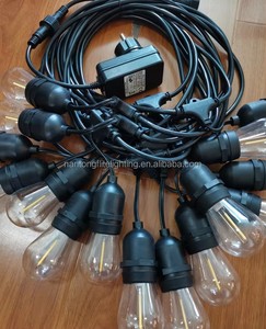 Guirlandes lumineuses LED <span class=keywords><strong>12</strong></span> <span class=keywords><strong>volts</strong></span> S14 avec boîtier en polycarbonate, lampes homologuées CE ROHS, indice <span class=keywords><strong>de</strong></span> protection IP65, résistantes à l'eau, incassables, pour terrasse - Product Image 6