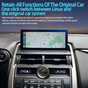 หน้าจอ Linux ขนาด 10.25 นิ้ว รองรับการเชื่อมต่อแบบ Mirror Link พร้อมระบบนำทาง GPS สำหรับ Lexus NX ปี 2014-2021 อัปเกรดระบบไร้สาย CarPlay เครื่องเล่นวิทยุในรถยนต์ หน้าจอ IPS - Product Image 5