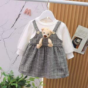 Filles robe 2025 printemps et automne nouvelle mode enfants jupes petit <span class=keywords><strong>parfum</strong></span> vent deux pièces mignon princesse <span class=keywords><strong>jupe</strong></span> - Product Image 4