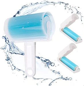 Rouleau adhésif manuel réutilisable pour enlever les poils d'animaux, gel anti-peluches, outil de nettoyage facile pour la maison, pour chats, chiens, meubles, canapé, tapis, poussière - Product Image 1