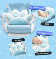 Cute Pink and White Gaming Chair with Cat Ears Ergonomic Computer Chair with Footrest Reclining Pc Game Chair for Girl Teen Kids