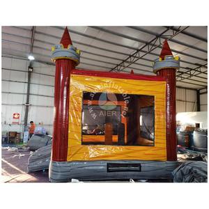 Château gonflable jaune et rouge vibrant sur <span class=keywords><strong>le</strong></span> thème du château, avec tourelle, pour enfants, idéal pour les fêtes en extérieur et les jeux sécurisés - Product Image 6