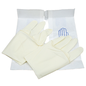 Gants chirurgicaux en latex jetables stériles texturés pour examen médical, épaisseur 6 mil, emballage OEM en gros pour hôpitaux - Product Image 1