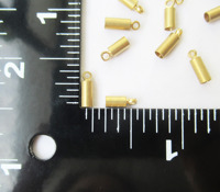 Accrocher les embouts d'anneau pour cordes de 2.5mm cordes 3x8mm Clips d'extrémité en laiton fabrication de bijoux à bricoler soi-même