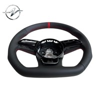 Volant en fibre de carbone à 3 branches, entièrement recouvert de cuir, antidérapant, pour Audi MK3 TTRS TTS MK2 S3 R8 C6 C7 S7 S4 A4 B8 RS3 SQ5 A6 A3