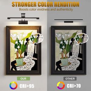 Applique murale moderne en aluminium noir, lumière LED rectangulaire 3500K blanc chaud, dimmable, à montage en surface pour salon - Product Image 3