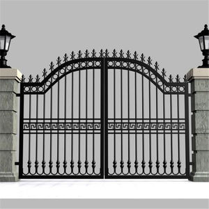 Modern Sürgülü Demir Ana Kapı Tasarımı Üreticisi Sıcak Galvanizli Giriş Açık Hava Ev Bahçe Ferforje Kapı Tasarımları - Product Image 2