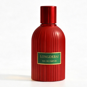 Luxury New Cosmetic Packaging Round White Perfume Glass <b>Bottle</b> Empty Crimp Cylinder Magnetic Cap Perfume <b>Bottle</b> 100ml - Product Image 3
