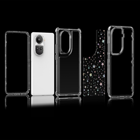 Coque de téléphone personnalisée 360° intégrale antichoc TPU+PC+Acrylique gravée au laser, gaufrée, avec paillettes, pour Oppo Reno 10/Reno12 Pro