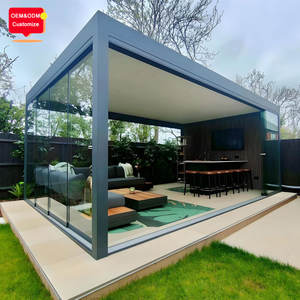 פרגולה ממונעת גג ממונעת עם דלתות זכוכית מתקפלת - Product Image 3