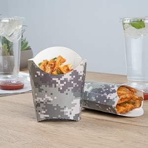 กล่องกระดาษใส่อาหารแบบใช้แล้วทิ้ง พิมพ์โลโก้ได้ สำหรับบรรจุไก่ทอด เบอร์เกอร์ อาหารแบบนำกลับ กล่องเฟรนช์ฟรายส์แบบกำหนดเอง - Product Image 6