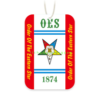 Désodorisant de voiture OES Order of the Eastern Star, promotionnel, vente en gros, personnalisable avec n'importe quel logo, désodorisant de voiture carré personnalisé pour sororité