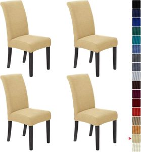 Dining Room Chair Covers Office Living Room Kitchen Anti-dirty Machine Washable 190gsm Polyester Spandex <b>Blend</b> Slipcovers - Product Image 1