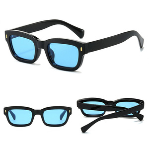 DL GLASSES 2024 Valentine Gafas de moda Gafas cuadradas pequeñas Lente azul Lunettes Rice Nails Gafas de Sol de moda <span class=keywords><strong>personalizadas</strong></span> - Product Image 4