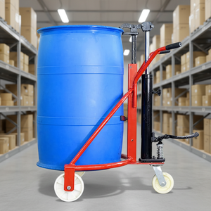 manual drum stacker lifter trolley for warehouse <b>material</b> <b>handling</b> oil drum lifting equipment with hydraulic system - Product Image 3