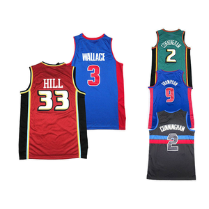 Nuevas Camisetas <span class=keywords><strong>de</strong></span> Baloncesto Cosidas Baratas 2026, 2 Cade Cunningham, 33 Grant Hill, 30 <span class=keywords><strong>Ben</strong></span> Wallace, 9 Ausar Thompson - Product Image 5