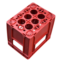 Caisse à bière en plastique HDPE recyclable de bonne qualité en gros, 12, 20, 24, 40 bouteilles, verte, noire, bleue, rouge