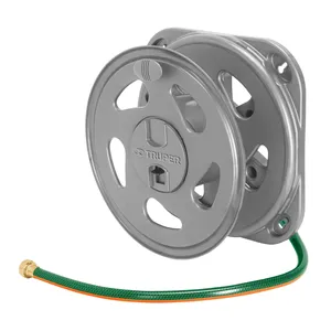 Truper a parete in acciaio per avvolgitubo da giardino 20m tubo dell'acqua con connettore in ottone e tubi per irrigazione in metallo e plastica in PVC - Product Image 1