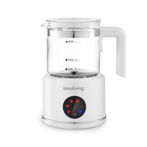 Mousseur à lait électrique Innoliving 1,2 L avec base chauffante en acier inoxydable et contrôle de la température pour la préparation du café et du thé - Product Image 1