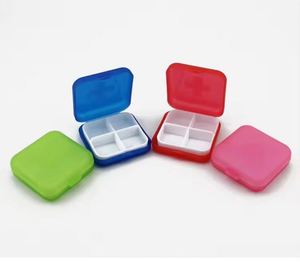 Custom Logo Printed 4 Compartments <b>Cute</b> Promotion Plastic 4 Case Square <b>Pill</b> <b>Box</b> - Product Image 4