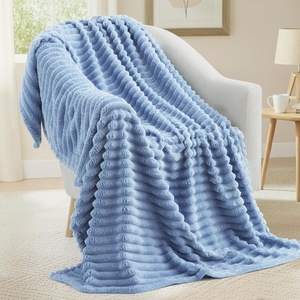 Couverture légère et douce en flanelle polaire, couverture décorative côtelée pour canapé ou femme, plusieurs tailles disponibles - Product Image 5