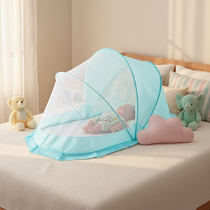 Zanzariera per <span class=keywords><strong>Lettino</strong></span> Neonato, Tenda a <span class=keywords><strong>Baldacchino</strong></span> per Bambini, Copertura Zanzariera Traspirante Pieghevole per Culla Senza Fondo per Neonati - Product Image 2