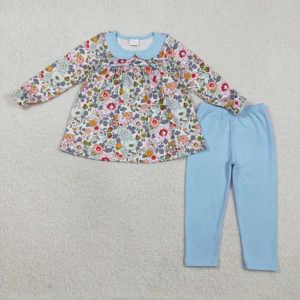 Túnica con Estampado Floral de Moda para Niñas, Ropa Infantil al por Mayor, Nueva Moda Festiva, Spandex Suave/Algodón Orgánico - Product Image 3