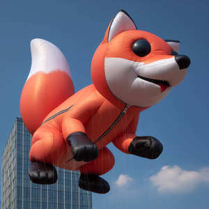 Personnaliser le modèle de renard animal debout gonflant en PVC pour la décoration, renard gonflable du monde, renard gonflable de Noël - Product Image 2