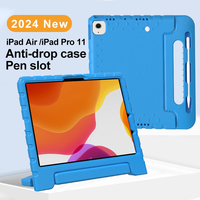 Coque de protection robuste antichoc et anti-chute en EVA avec support lumineux pour iPad Air 11 pouces et iPad Pro 11 pouces (modèles 2024 et 2025, y compris M3)