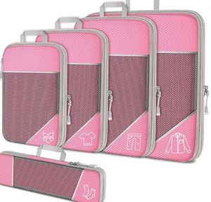 6 - Piece Travel Compression <b>Storage</b> Bag Set: Expandable <b>Clothes</b> & Shoes, Ideal for Luggage - Product Image 4