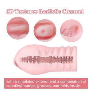 Taza masturbadora vaginal de silicona suave 4D realista placer adulto hombres Stroker juguete sexual Material TPE taza de avión - Product Image 3