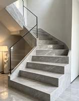 Dalles de marches d'escalier intérieures DIY avec bandes LED à détecteur de mouvement intégrées, marches en briques vitrifiées antidérapantes