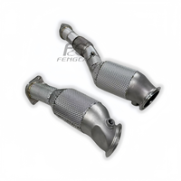 Tuyau d'échappement forgé OEM pour BMW S58 G80 M3 G82 M4 2020+ avec catalyseur et bouclier thermique, sans voyant d'avertissement moteur