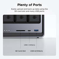 SJ UGREEN DXP4800PLUS 16 Go NAS de bureau 4 baies Intel 8505 Core 4K 16 Go de RAM DDR5 UGOS Pro JBOD RAID 136 To USB connecté (sans disque)