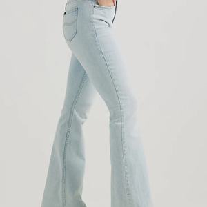 Prix d'usine – Jean décontracté populaire en denim pour femme, coupe large, avec poches et finition délavée - Product Image 4